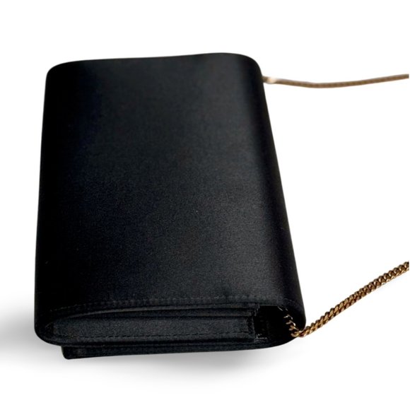 AUTHENTIC - YSL Le Monogramme Glossy Wallet on Crossbody Chain - Picture 9 of 13